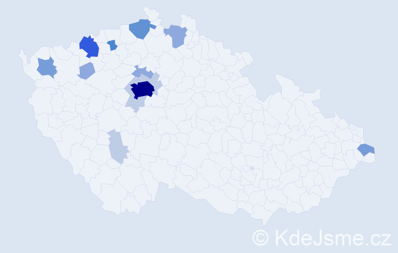 Příjmení: 'Deme', počet výskytů 42 v celé ČR