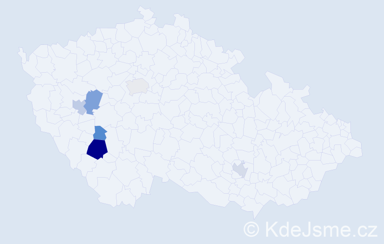 Příjmení: 'Kylbergerová', počet výskytů 16 v celé ČR