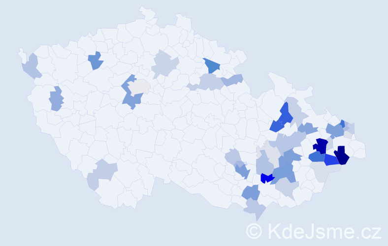Příjmení: 'Knapek', počet výskytů 155 v celé ČR