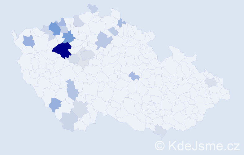 Příjmení: 'Titlbachová', počet výskytů 68 v celé ČR