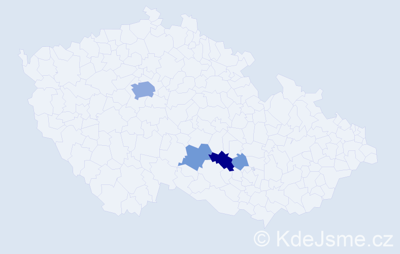 Příjmení: 'Datínský', počet výskytů 11 v celé ČR