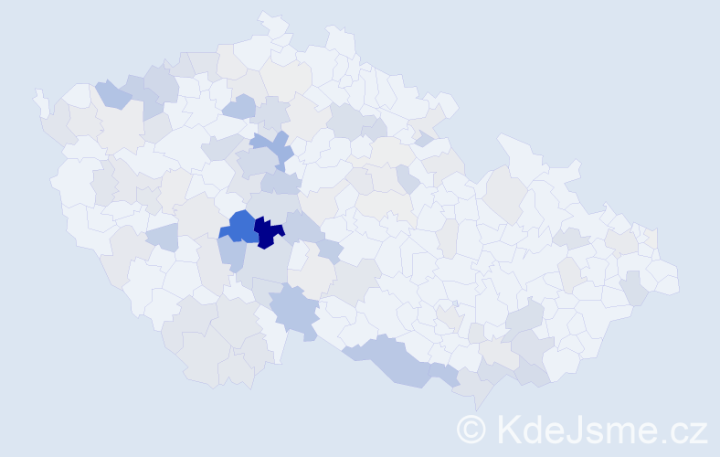 Příjmení: 'Bursík', počet výskytů 385 v celé ČR