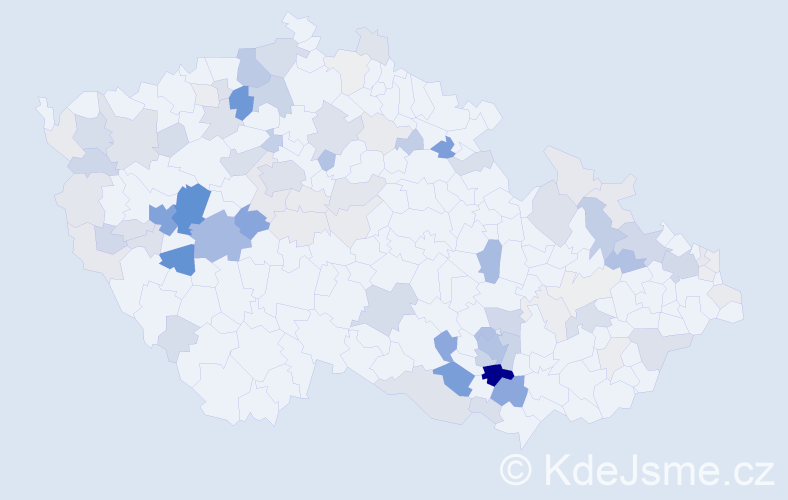Příjmení: 'Kugler', počet výskytů 346 v celé ČR