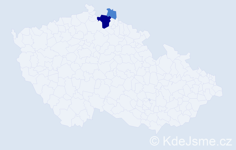 Příjmení: 'Klare', počet výskytů 9 v celé ČR