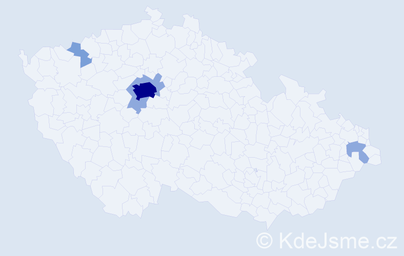 Příjmení: 'Drake', počet výskytů 12 v celé ČR