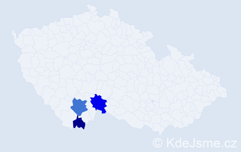 Příjmení: 'Švábirt', počet výskytů 6 v celé ČR