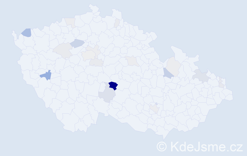 Příjmení: 'Podoba', počet výskytů 53 v celé ČR