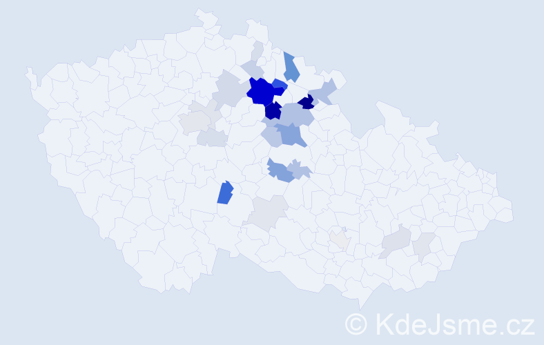 Příjmení: 'Lemberk', počet výskytů 74 v celé ČR