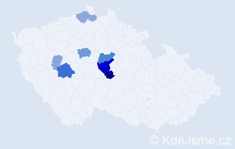 Příjmení: 'Kakáček', počet výskytů 33 v celé ČR