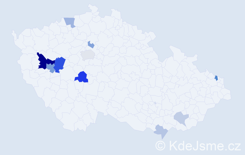 Příjmení: 'Kulle', počet výskytů 28 v celé ČR