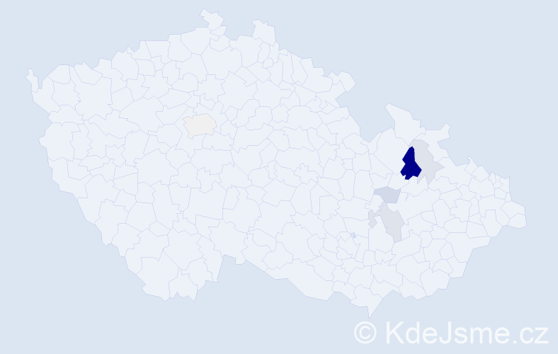 Příjmení: 'Brixelová', počet výskytů 16 v celé ČR