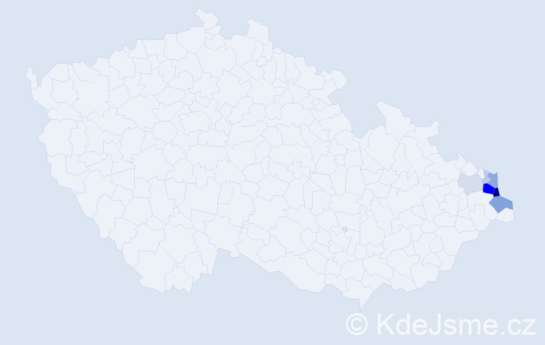 Příjmení: 'Michejda', počet výskytů 48 v celé ČR
