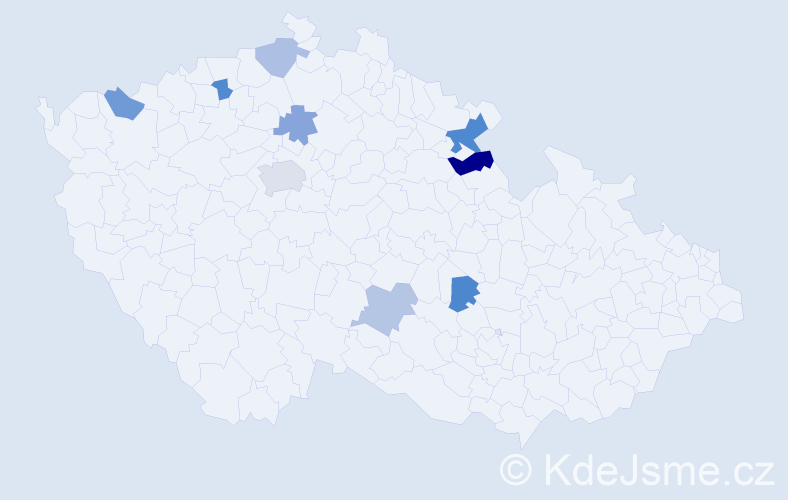 Příjmení: 'Šorban', počet výskytů 14 v celé ČR