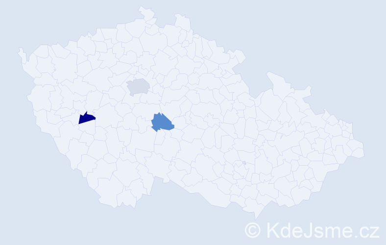 Příjmení: 'Antonyk', počet výskytů 5 v celé ČR