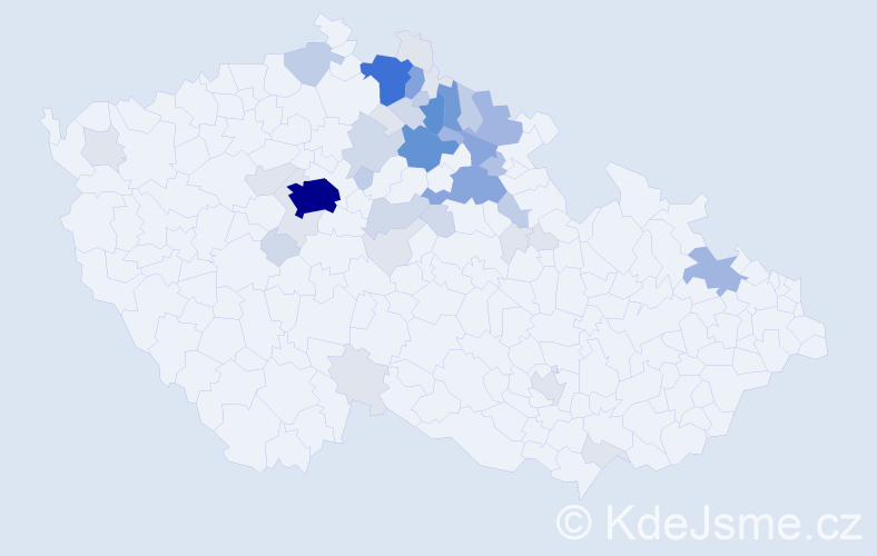 Příjmení: 'Dlabolová', počet výskytů 161 v celé ČR