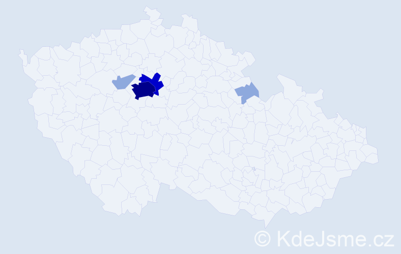 Příjmení: 'Krystlíková', počet výskytů 19 v celé ČR