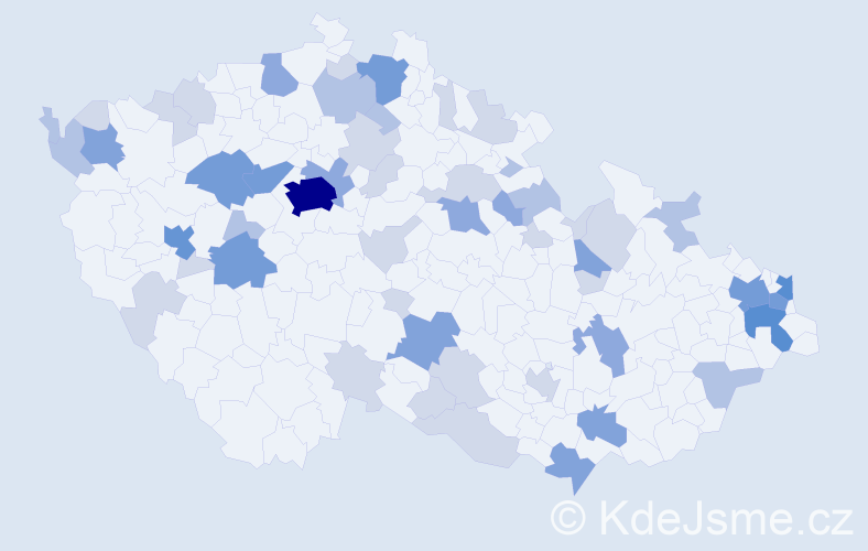 Příjmení: 'Uhrin', počet výskytů 141 v celé ČR