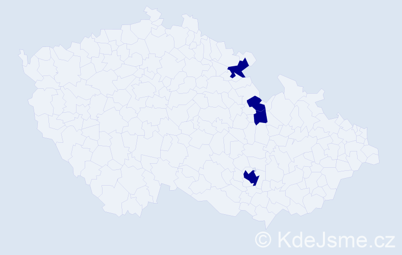 Příjmení: 'Witkowska', počet výskytů 4 v celé ČR