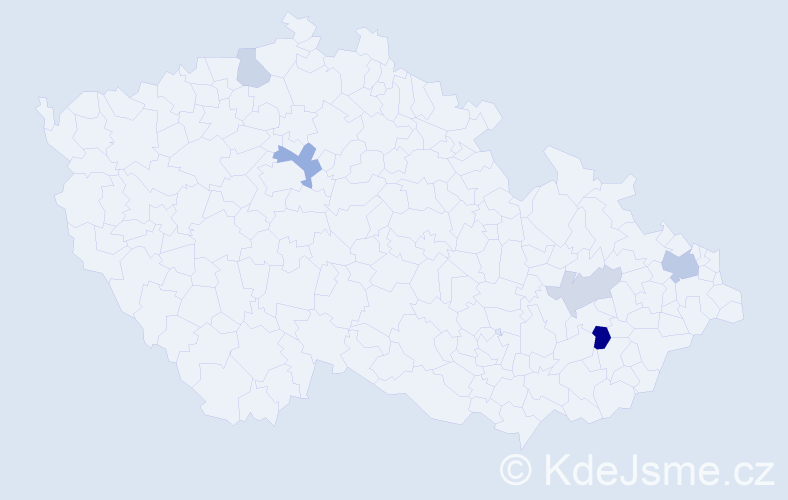 Příjmení: 'Person', počet výskytů 10 v celé ČR