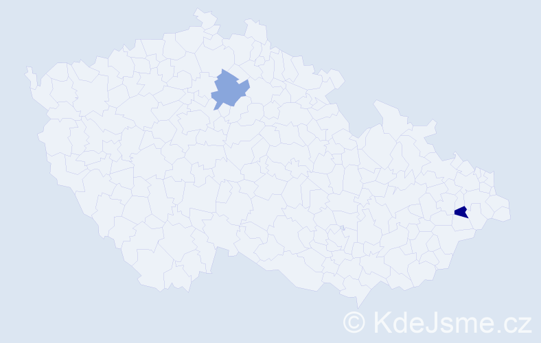 Příjmení: 'Danížková', počet výskytů 2 v celé ČR