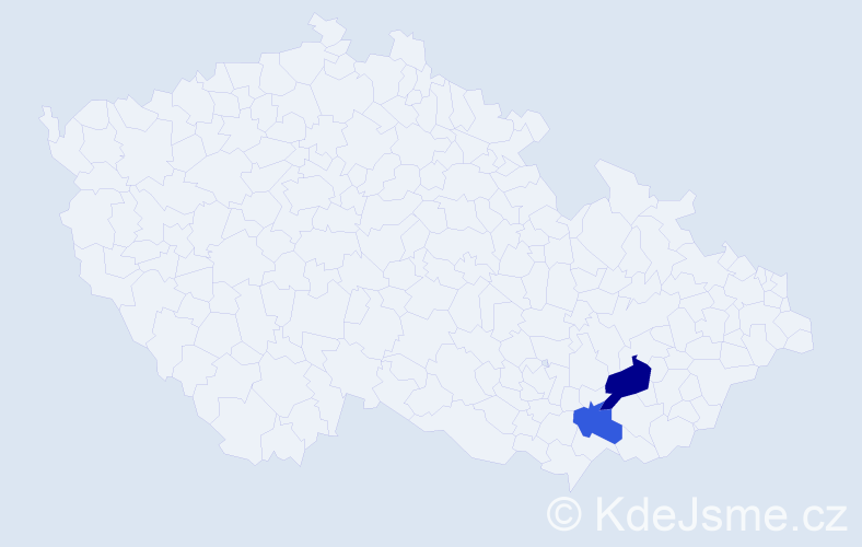 Příjmení: 'Ketlerová', počet výskytů 3 v celé ČR