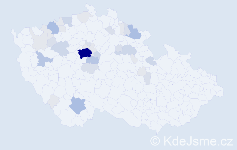 Příjmení: 'Kefurtová', počet výskytů 110 v celé ČR