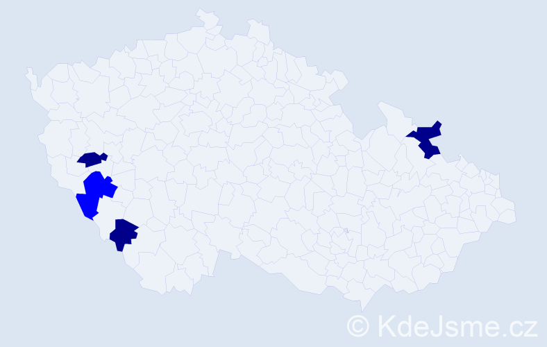 Příjmení: 'Ruhsamová', počet výskytů 7 v celé ČR
