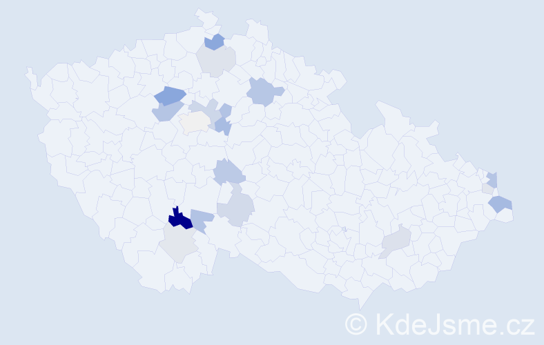 Příjmení: 'Ujková', počet výskytů 34 v celé ČR