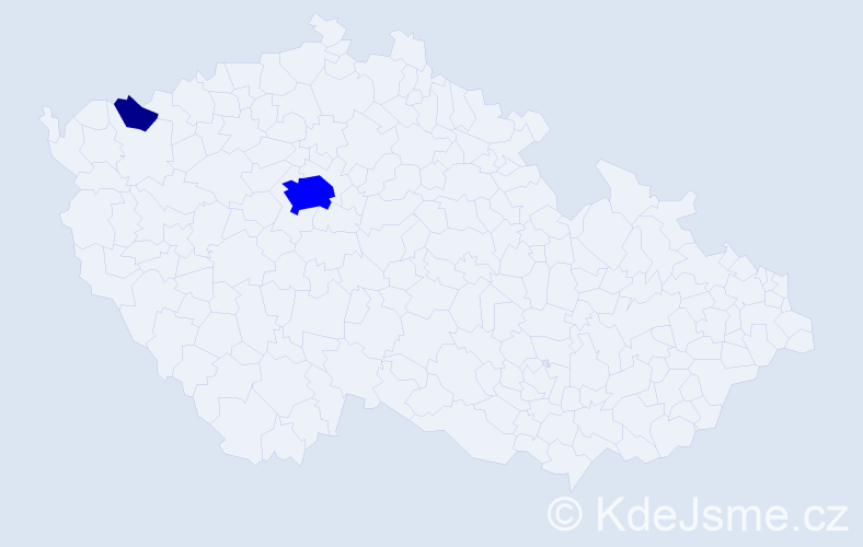 Příjmení: 'Kycková', počet výskytů 3 v celé ČR