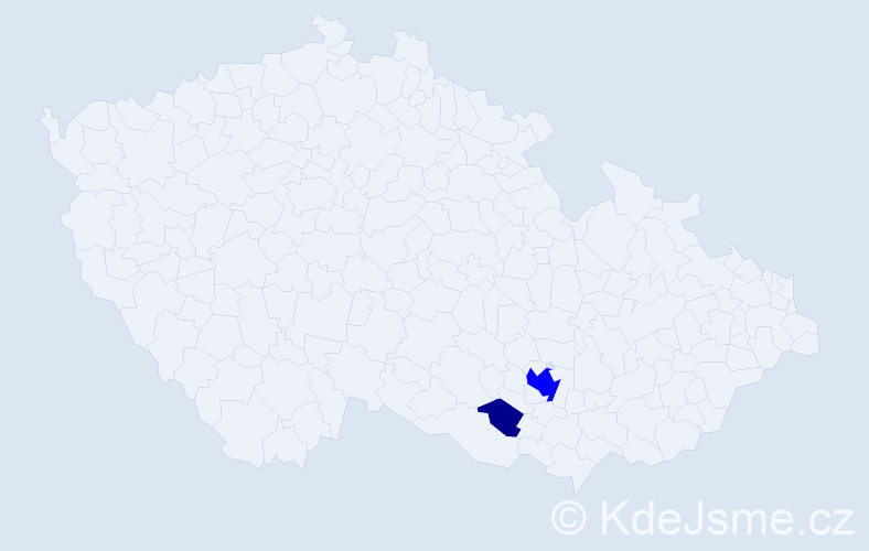 Příjmení: 'Delios', počet výskytů 3 v celé ČR