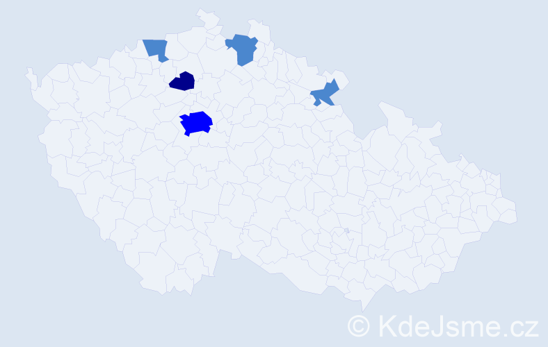 Příjmení: 'Gieci', počet výskytů 8 v celé ČR