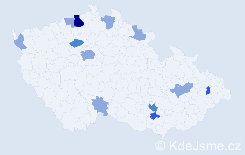 Příjmení: 'Matzková', počet výskytů 22 v celé ČR