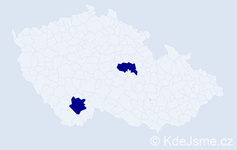 Příjmení: 'Kátra', počet výskytů 2 v celé ČR