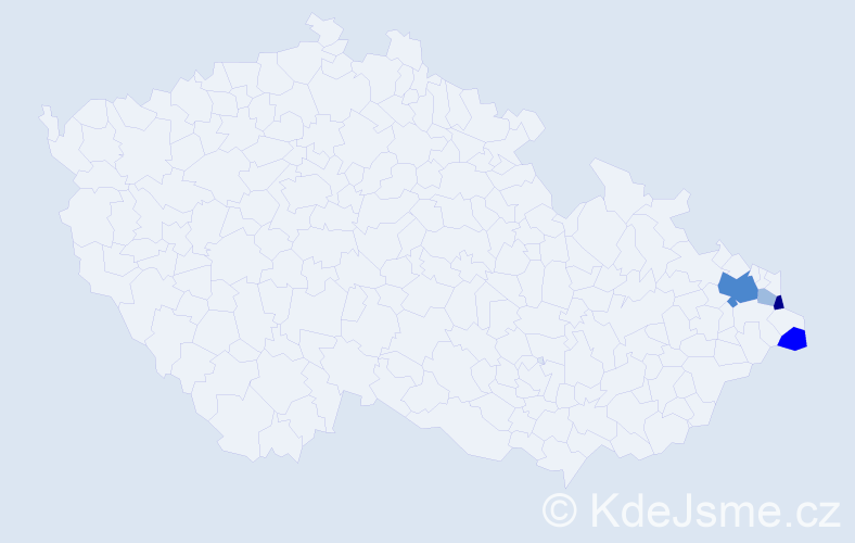Příjmení: 'Piegzová', počet výskytů 10 v celé ČR
