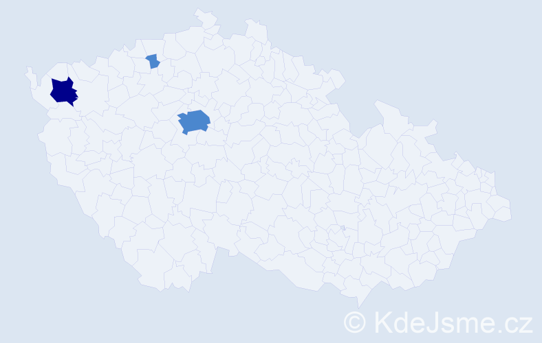 Příjmení: 'Běleová', počet výskytů 5 v celé ČR