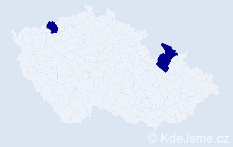 Příjmení: 'Burgetha', počet výskytů 6 v celé ČR