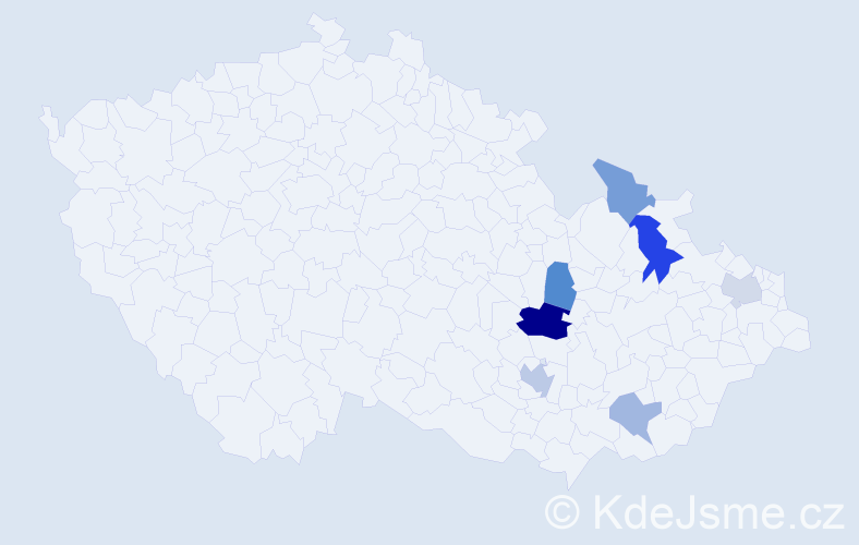 Příjmení: 'Gerišová', počet výskytů 12 v celé ČR