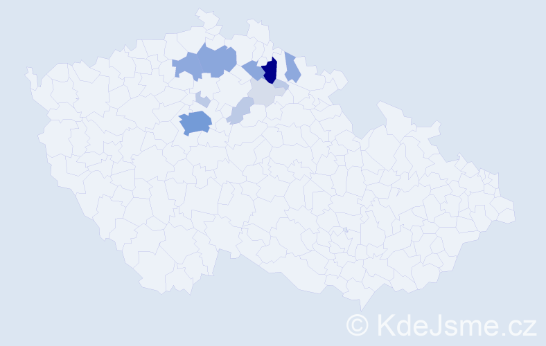 Příjmení: 'Máka', počet výskytů 46 v celé ČR