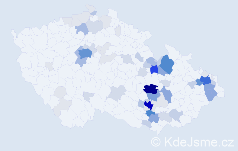 Příjmení: 'Fabiánek', počet výskytů 286 v celé ČR