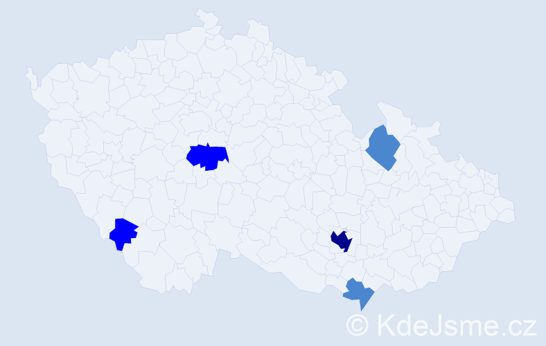 Příjmení: 'Kjučukov', počet výskytů 9 v celé ČR