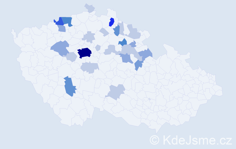 Příjmení: 'Hochmalová', počet výskytů 66 v celé ČR
