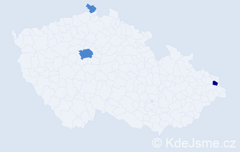 Příjmení: 'Imhof', počet výskytů 5 v celé ČR