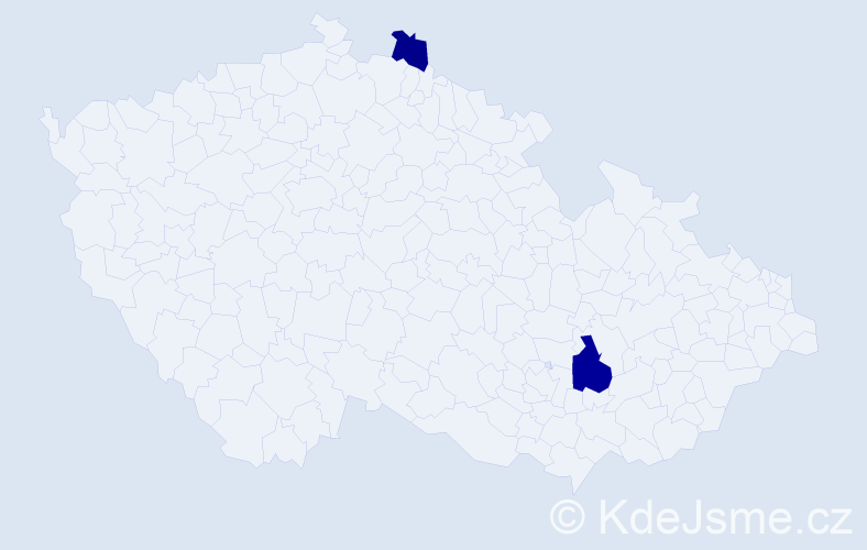 Příjmení: 'Pientaková', počet výskytů 6 v celé ČR