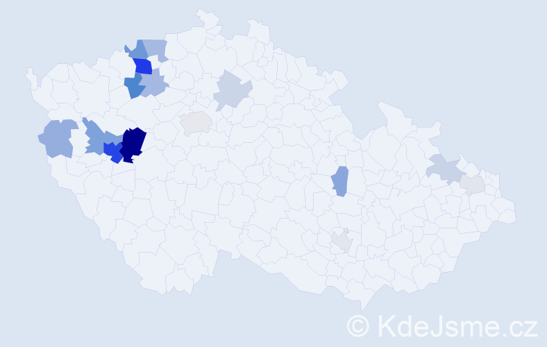 Příjmení: 'Basák', počet výskytů 43 v celé ČR