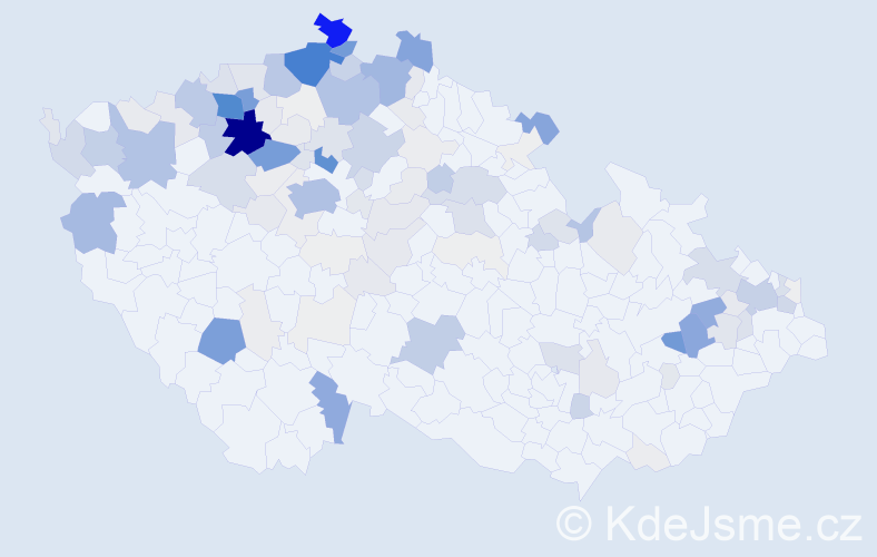 Příjmení: 'Grundza', počet výskytů 866 v celé ČR