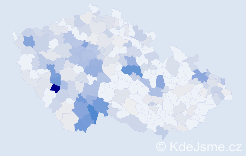 Příjmení: 'Korbel', počet výskytů 956 v celé ČR