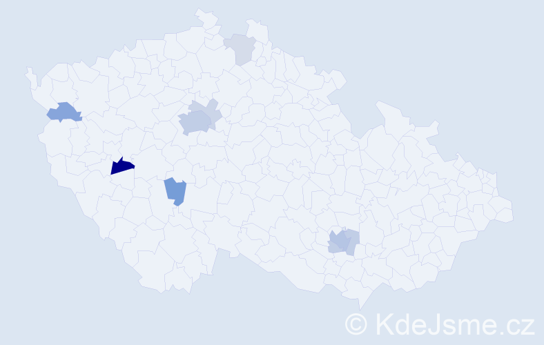 Příjmení: 'Komarnytskyy', počet výskytů 23 v celé ČR