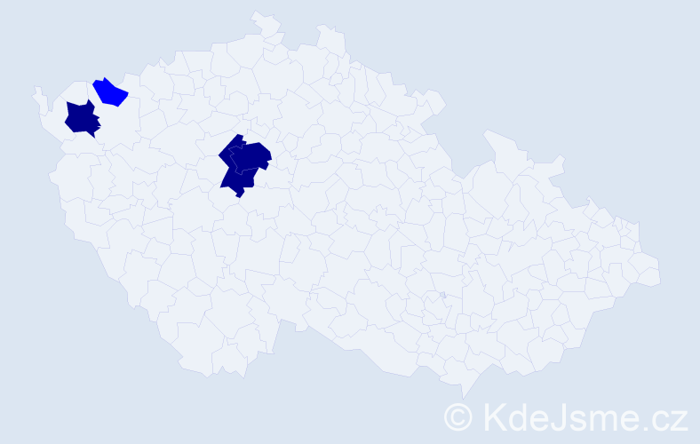 Příjmení: 'Barinov', počet výskytů 7 v celé ČR