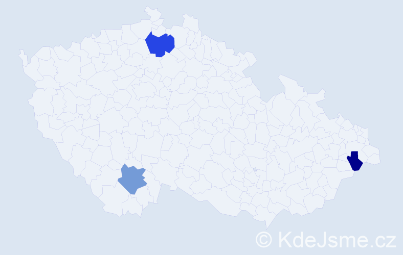Příjmení: 'Kunáš', počet výskytů 9 v celé ČR