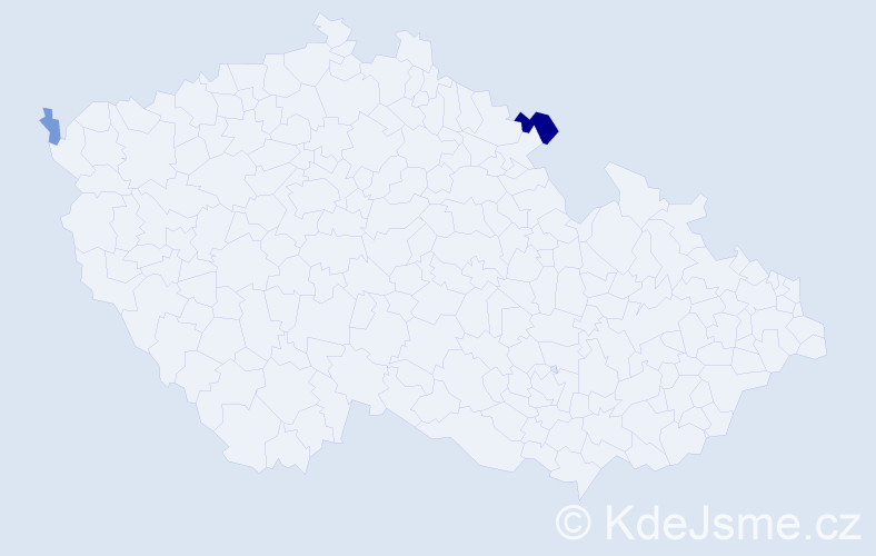 Příjmení: 'Grísnik', počet výskytů 4 v celé ČR